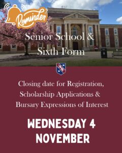 Senior School Closing Date 2026